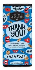 Seattle Chocolate - Thank You Chocolate Chip Cookie Dark Chocolate Bar